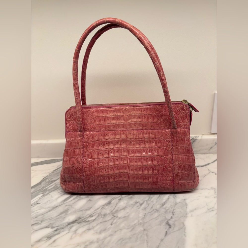 Nancy Gonzalez Pink Genuine Crocodile Shoulder Bag - Picture 4 of 7